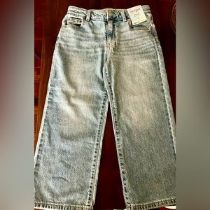 tag on, wide leg jeans, girls, size 10, adjustable waist
